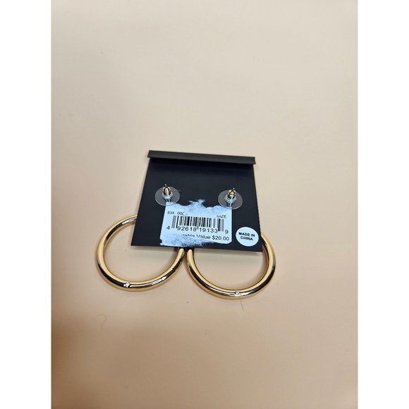 Vince Camuto Gold Dangle Hoops - Picture 3 of 3